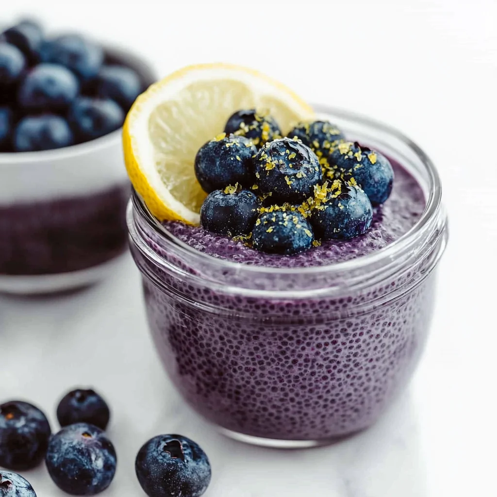Lemon Blueberry Chia Pudding