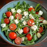 Rucola Salat mit Feta und Tomaten
