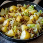 Spitzkohl-Kartoffel-Pfanne mit Hackfleisch