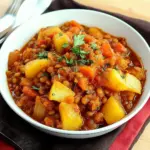 Bauerntopf nach Omas Rezept mit Linsen und Gemüse (Einfach & Vegan)