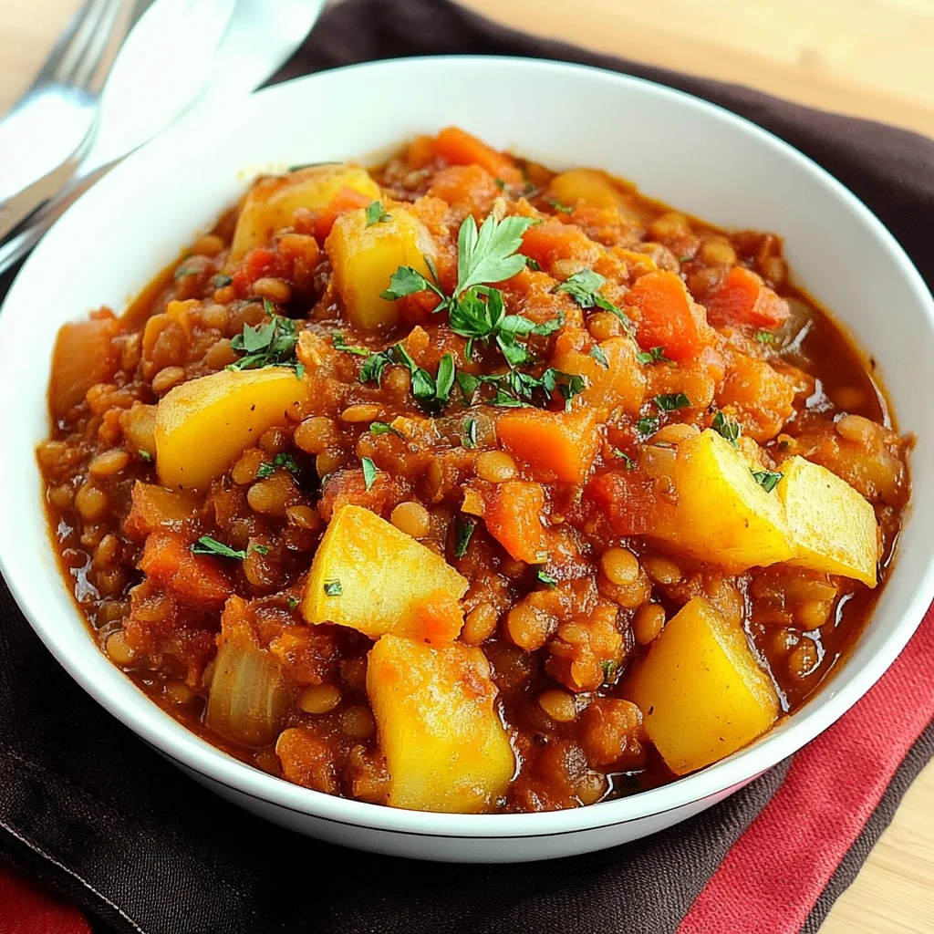 Bauerntopf nach Omas Rezept mit Linsen und Gemüse (Einfach & Vegan)