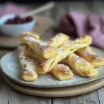 Blätterteig-Pudding-Stangen