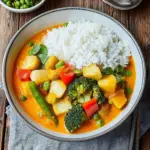Curry mit Reis und Gemüse