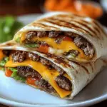 Gegrillte Cheeseburger-Wraps