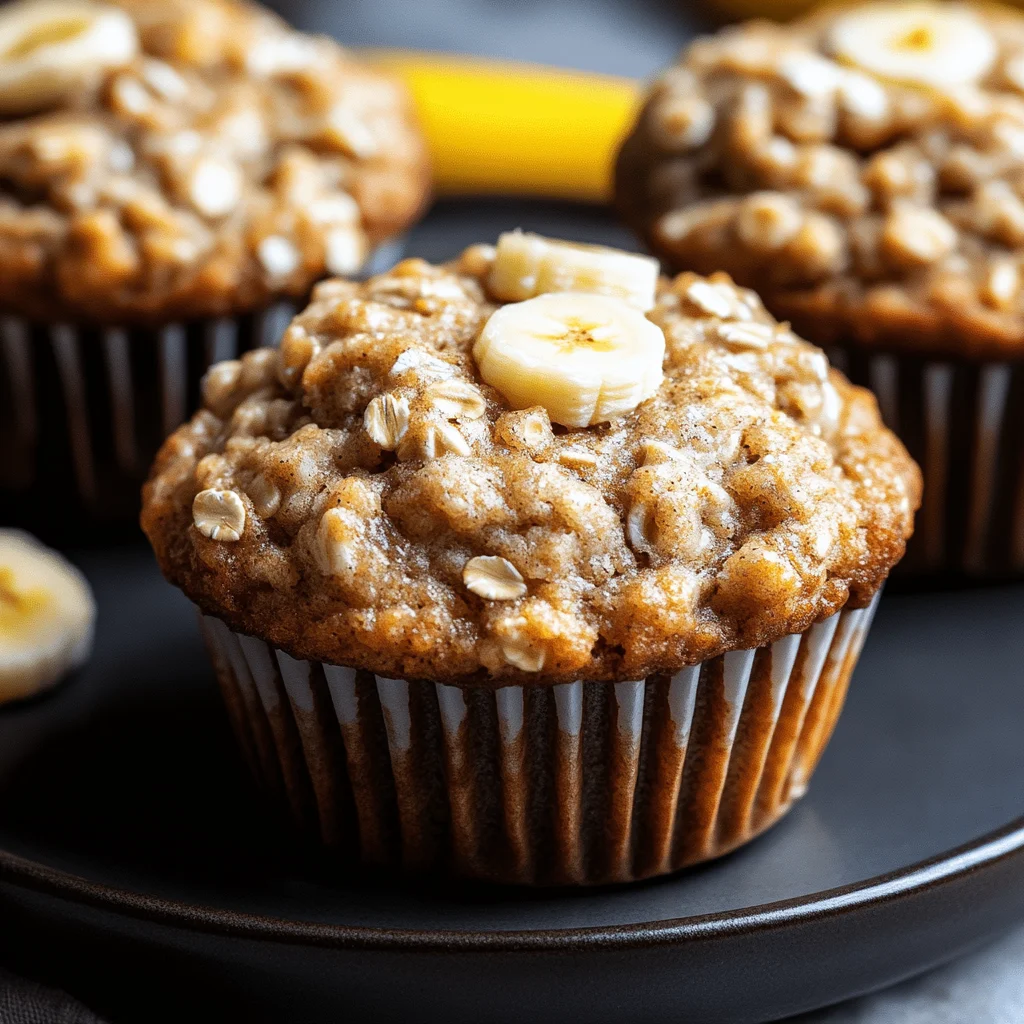 Gesunde Bananen-Haferflocken-Muffins