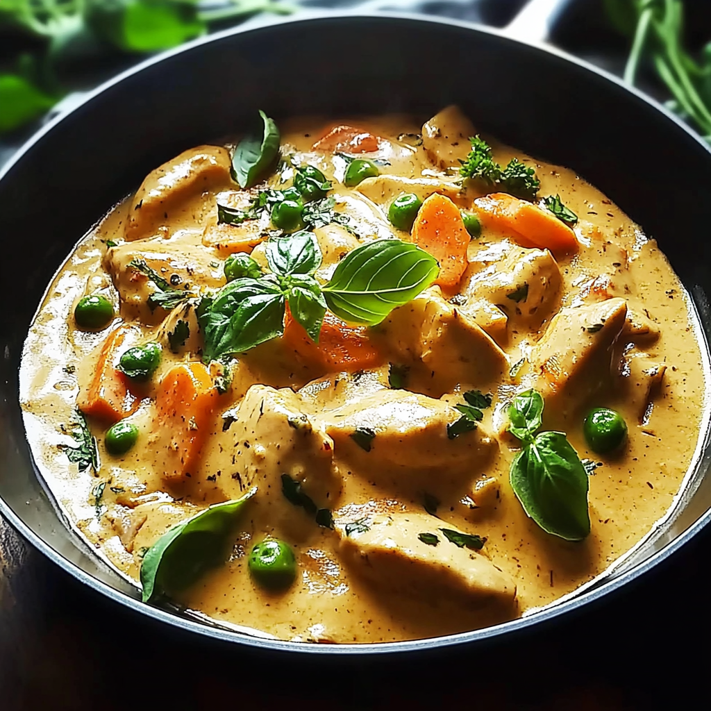 Hähnchen-Frischkäse-Pfanne: