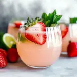 Healthy Strawberry Mocktail Spritzer {Non-Alcoholic}