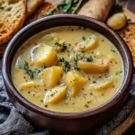 Hearty Cheddar Garlic Herb Potato Soup Recipe