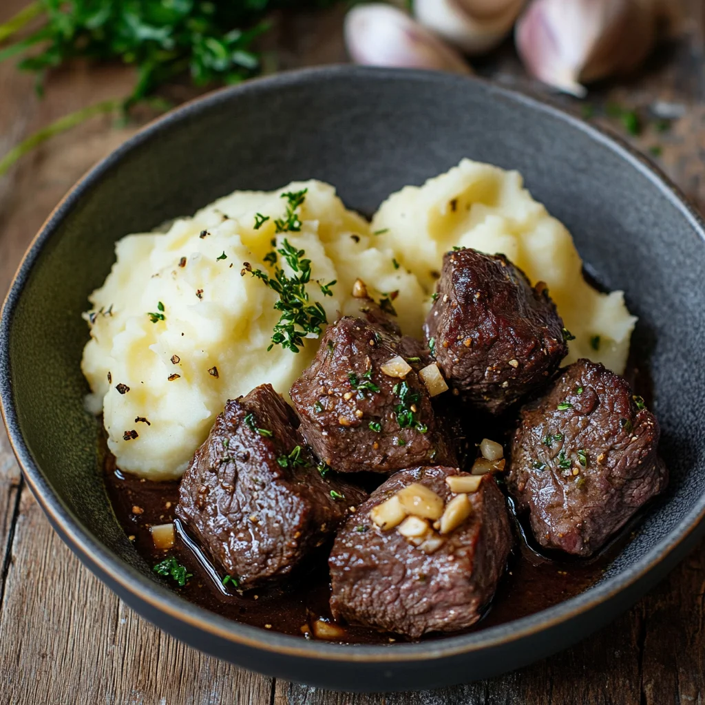 Knoblauchbutter-Rinderbissen