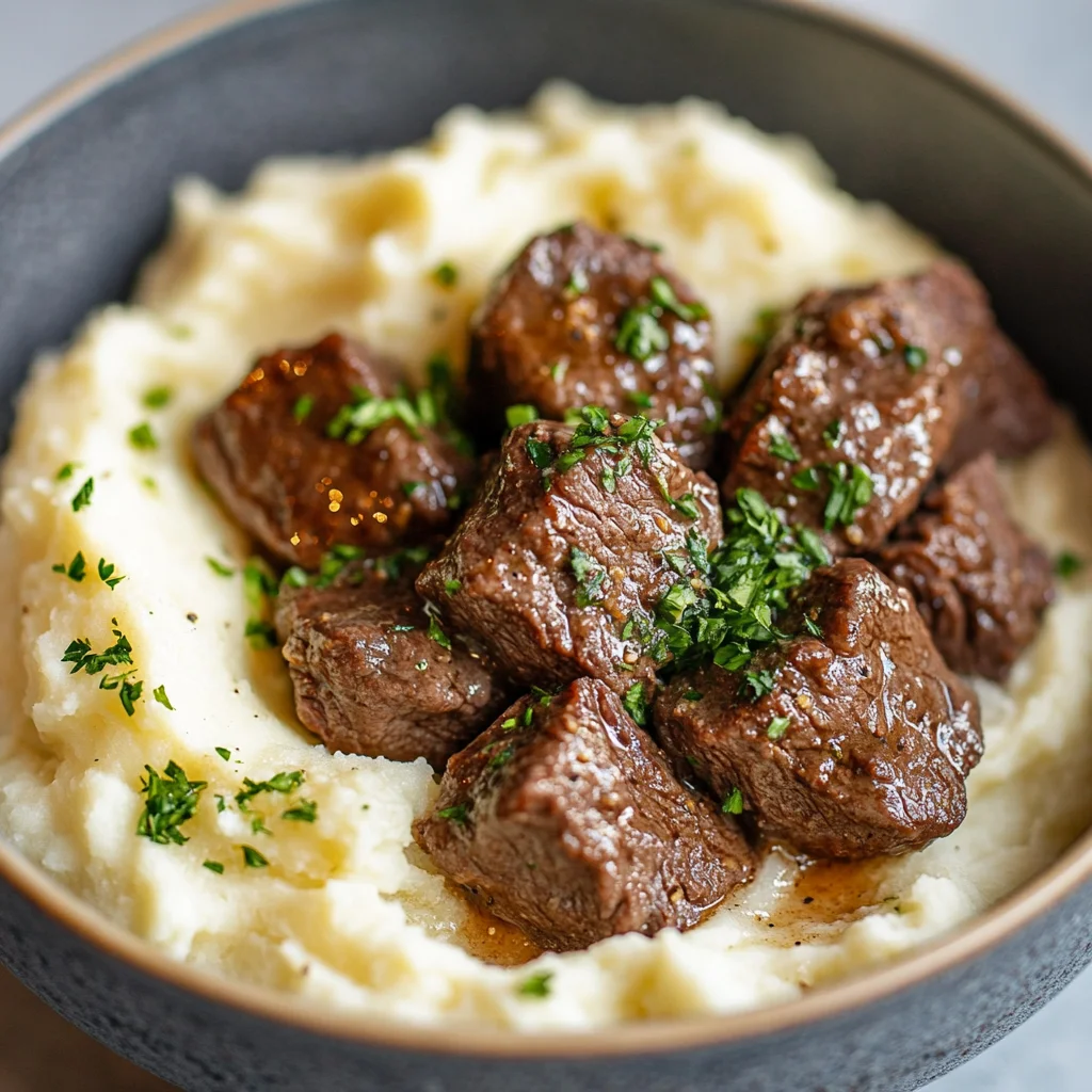 Knoblauchbutter-Rinderbissen