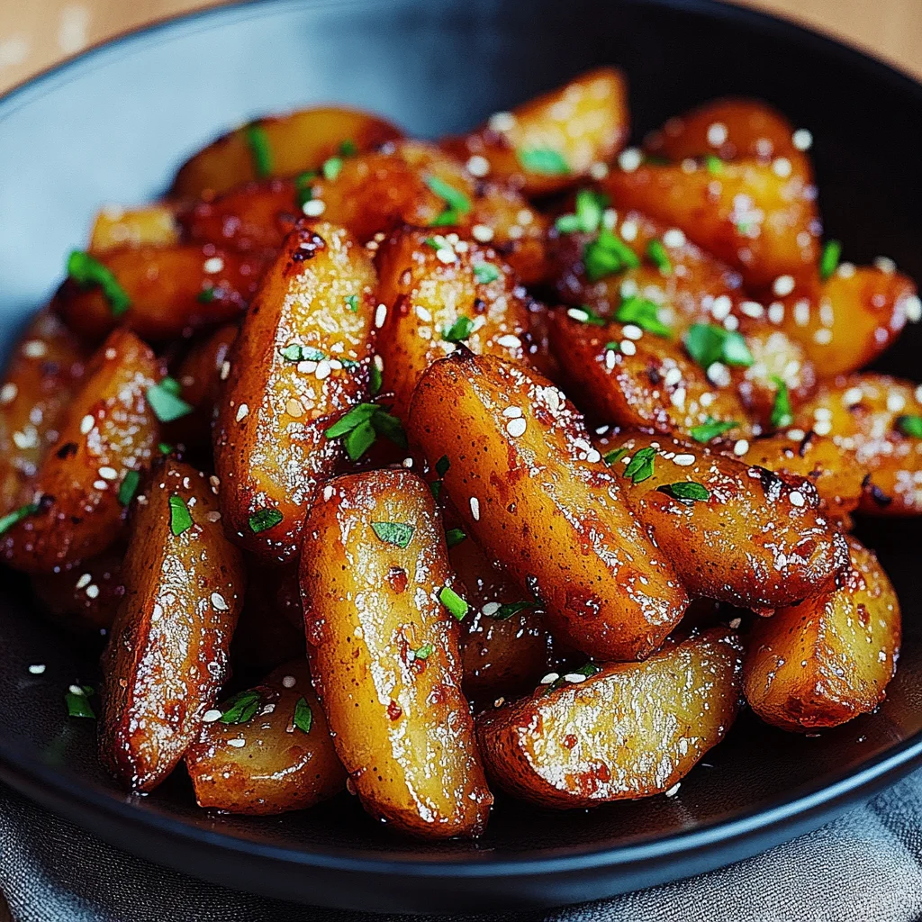 Knusprige Honig-Chili-Kartoffeln