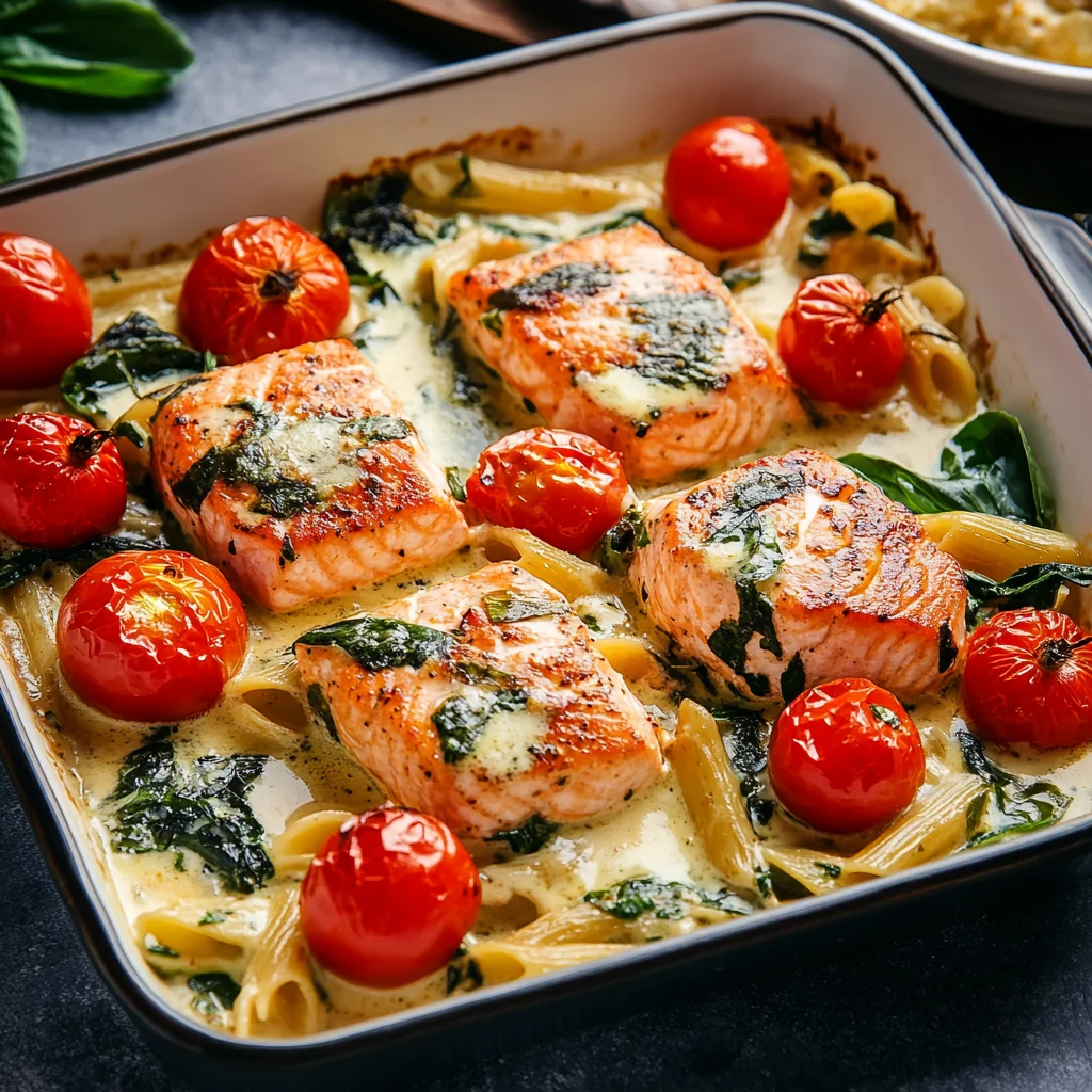 Ofen-Lachs-Pasta