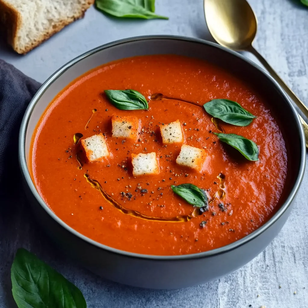 Paprika-Tomaten-Suppe - einfach & schnell