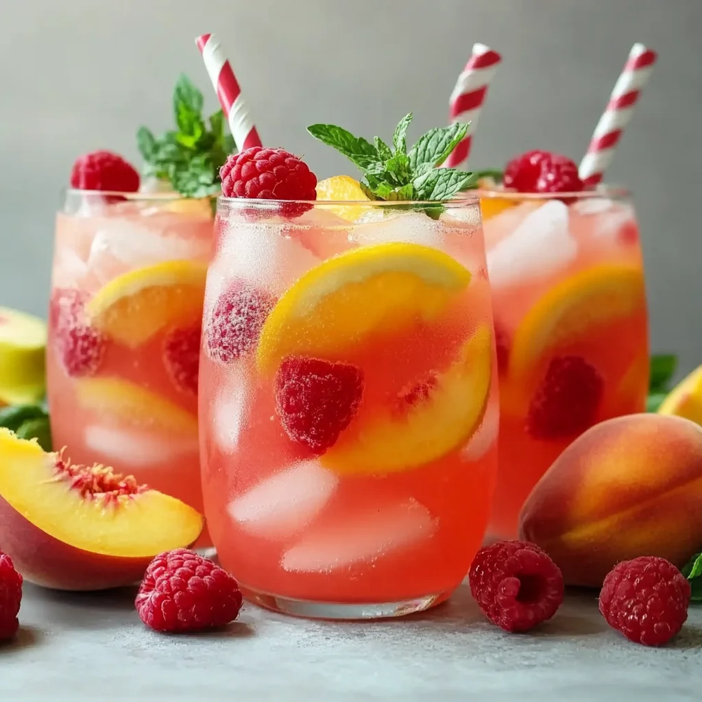 Raspberry Peach Lemonade