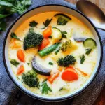 Thai-Kokos-Suppe mit Gemüse