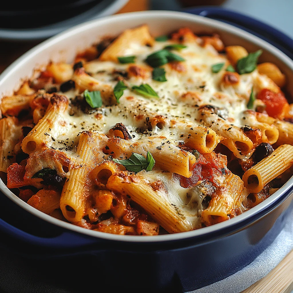 Vegetarischer Nudelauflauf