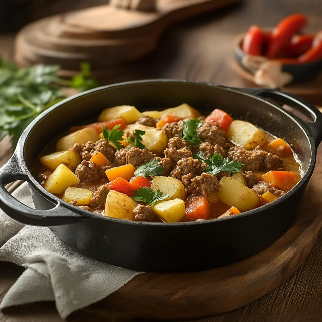 Bauerntopf mit Hackfleisch und Kartoffeln