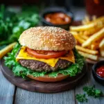 Burger aus der Heißluftfritteuse