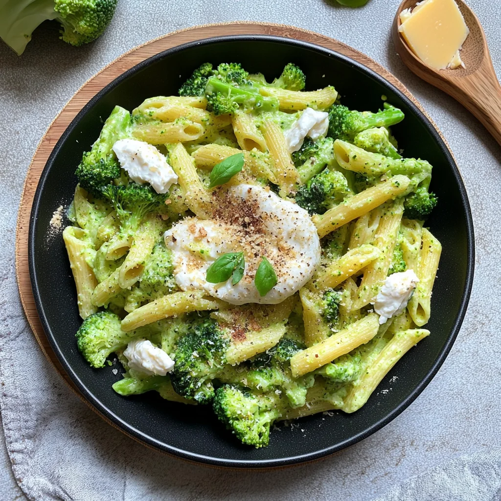 Pasta mit Burrata und Brokkoli