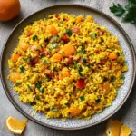 Reissalat mit Curry und Mandarinen
