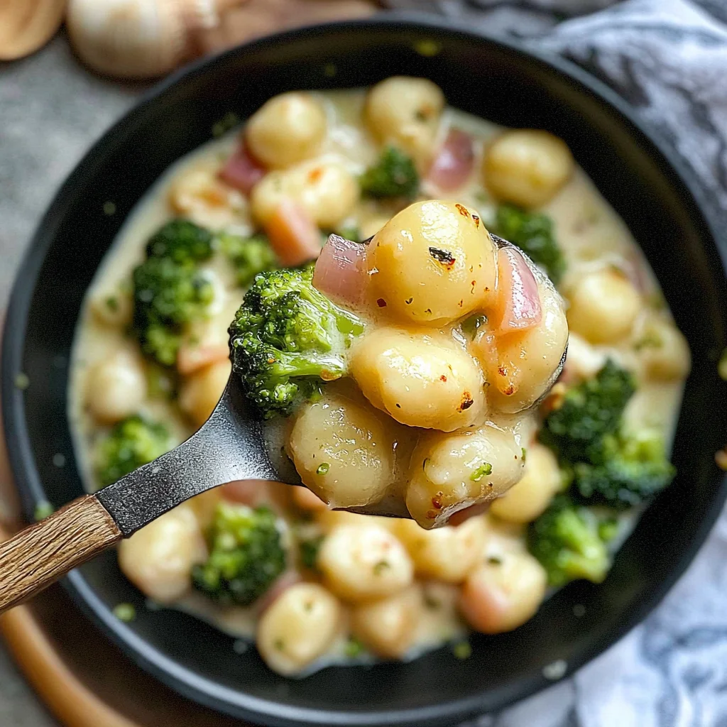 Schnelle Gnocchi Pfanne mit Brokkoli