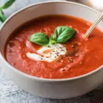 Tomatensuppe mit Reis & passierten Tomaten