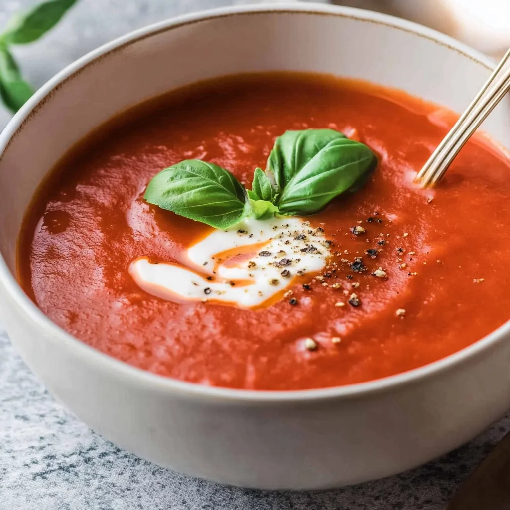 Tomatensuppe mit Reis & passierten Tomaten
